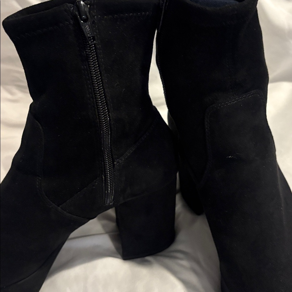 Black Platform Ankle Boots - Picture 3 of 10